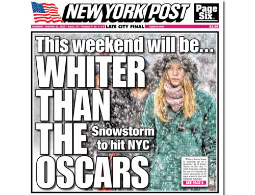 White Oscar News New York 1-21-2016