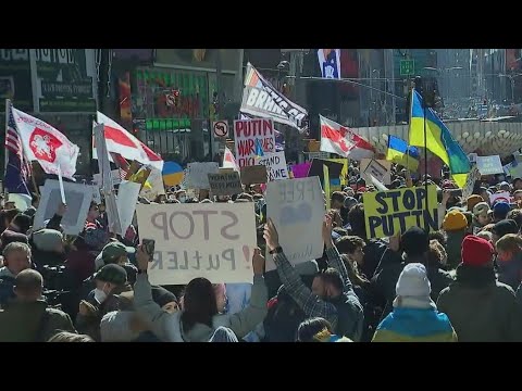 Pro-Ukraine rallies across NYC