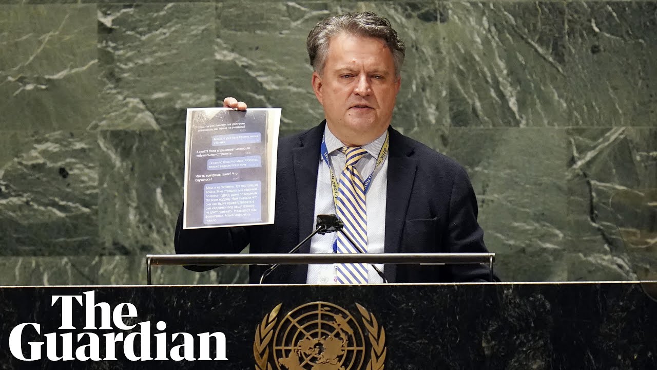 Ukraine’s UN ambassador reads texts from Russian soldier to mother before he was killed
