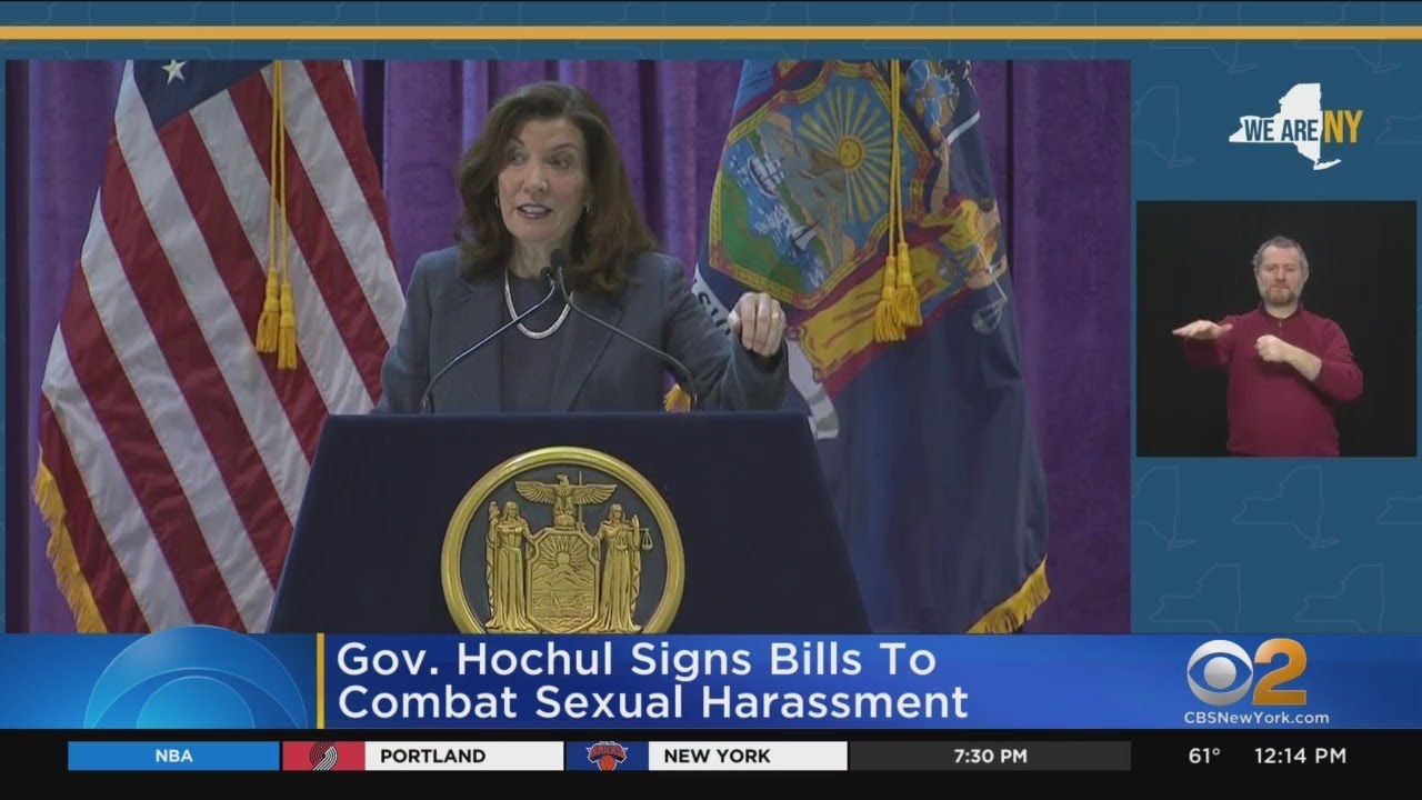Hochul signs bills to  combat sexual harassment