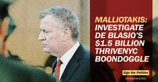 TELL THE D.O.I. TO INVESTIGATE THRIVE NYC AND DE BLASIO