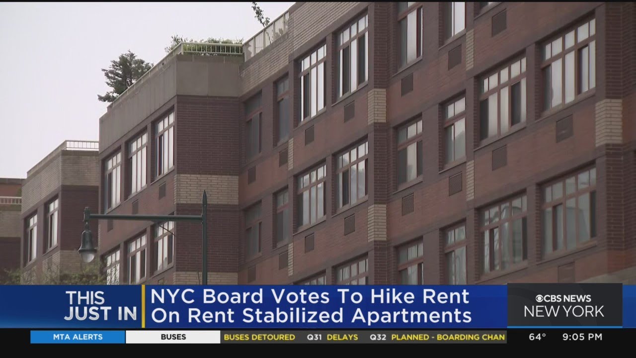 NYC BOARD VOTES TO HIKE RENT ON RENT STABILIZED APARTMENTS