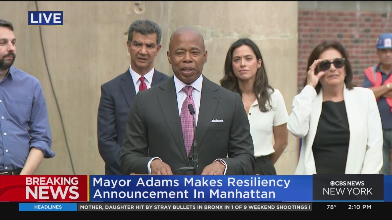 Eric Adams makes resiliency announcement in NYC