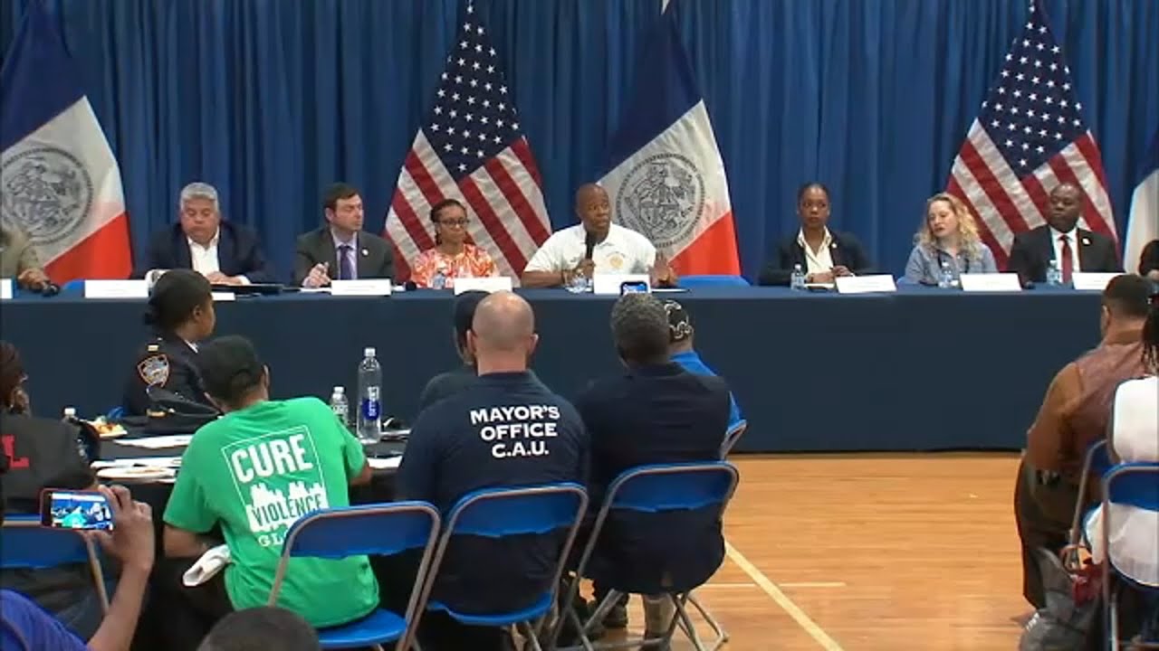 Mayor Adams holds 1st community conversation on public safety in NYC