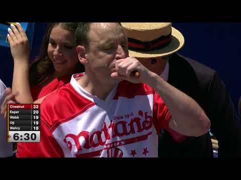Joey Chestnut downs 63 hot dogs to win 2022 Nathan’s Famous Hot Dog Eating Contest