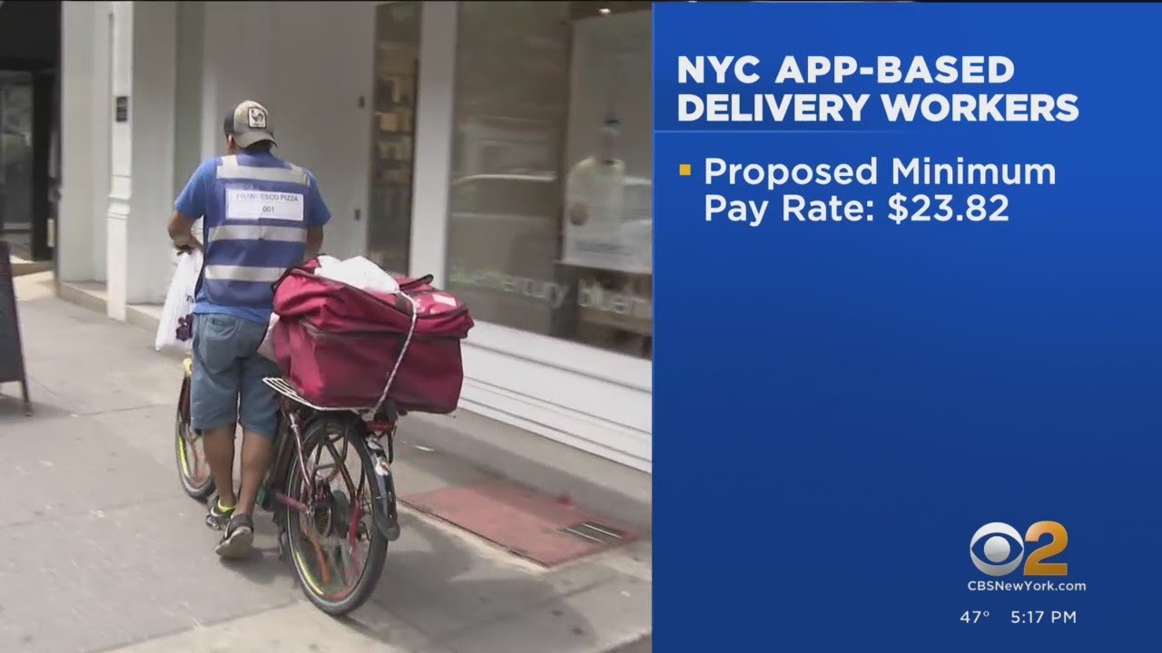 NYC proposes minimum pay rate for app-based restaurant delivery workers – $23.82 per hour