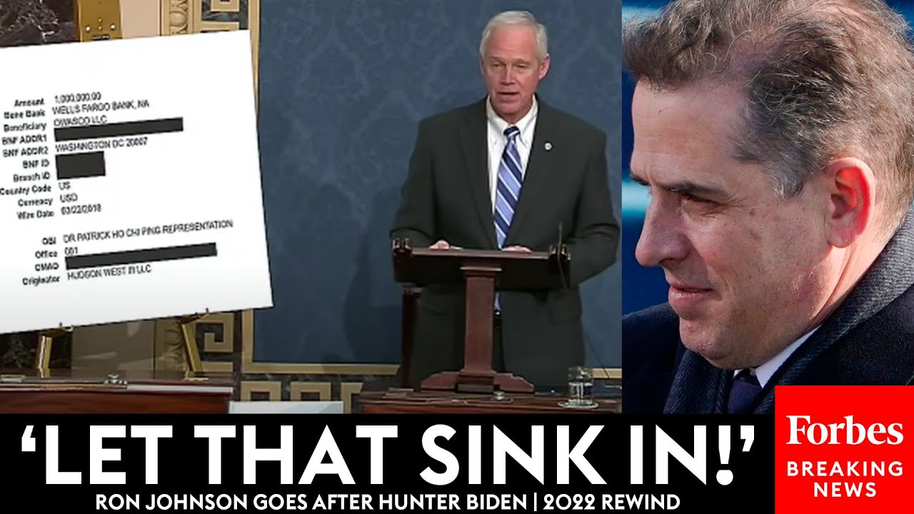 Ron Johnson Makes Case Against Hunter Biden, Showcases Bank Records