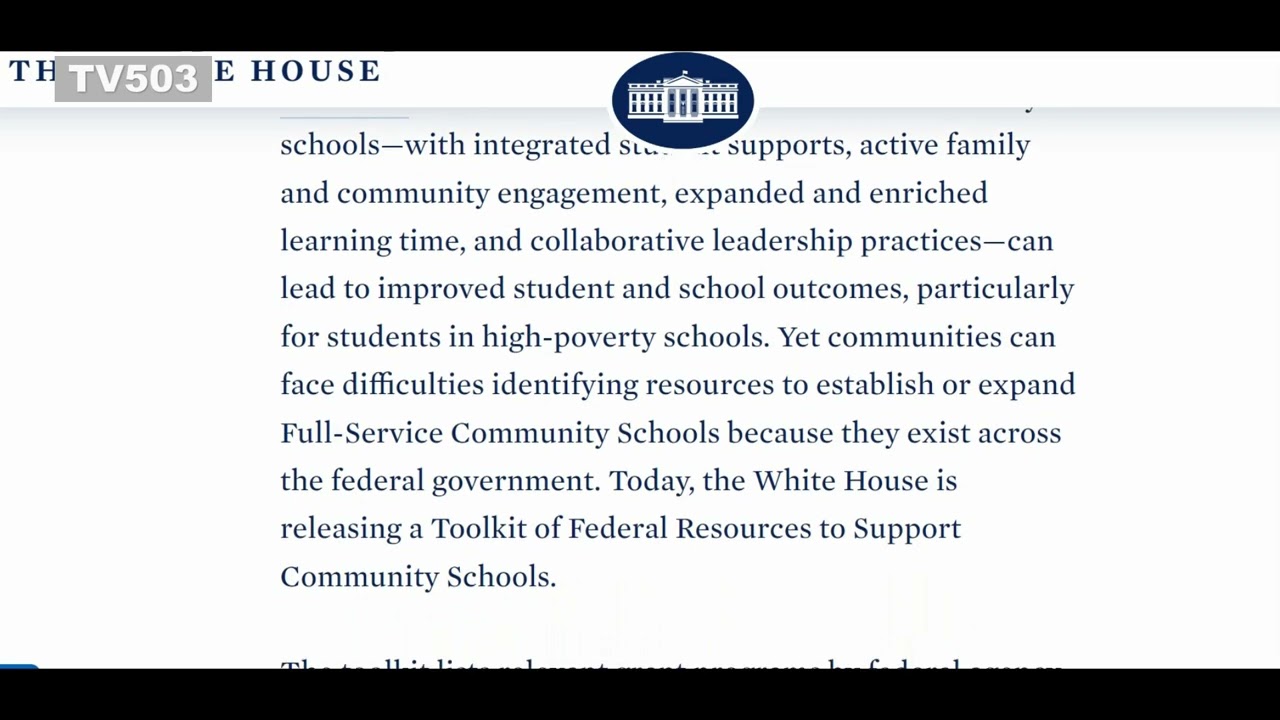 Biden-⁠Harris Administration Announces Efforts to Support Community Schools