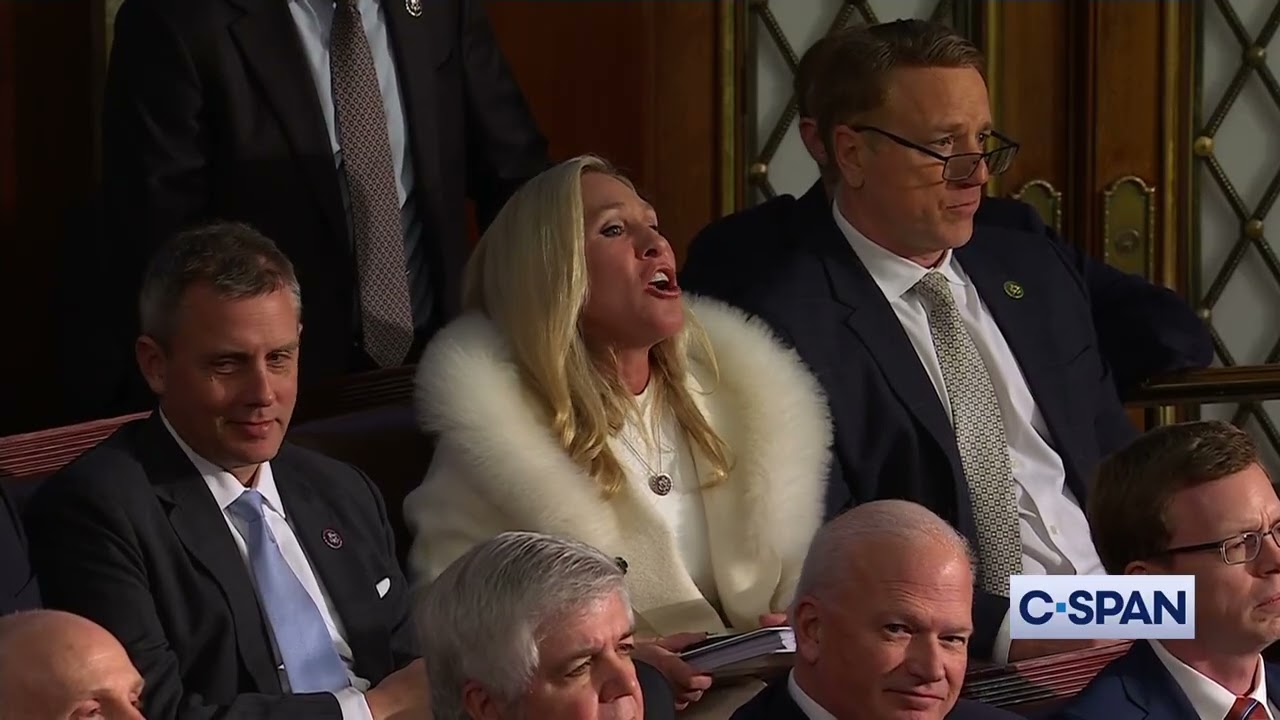 Rep. Marjorie Taylor Greene Shouts “Liar!” to Biden  during State of the Union – C-SPAN video