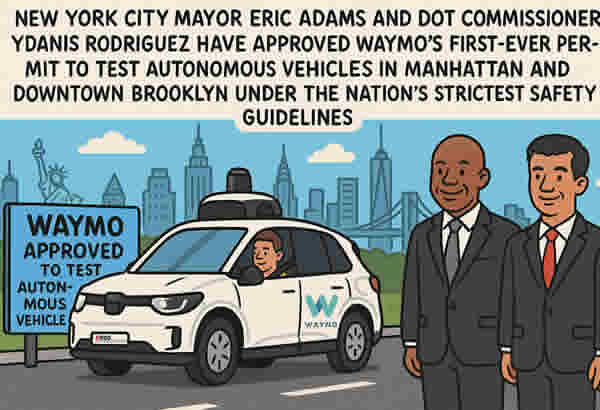 Mayor Adams Approves Waymo’s First Autonomous Vehicle Testing in NYC Under Strict Safety Rules