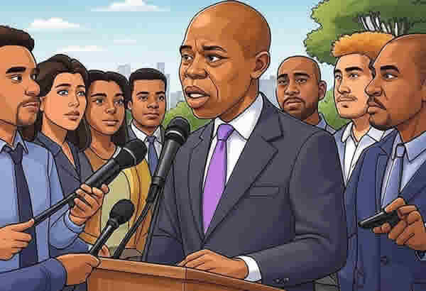 New York. Mayor Adams Vows to Stay in Office, Pushes Back on Corruption Allegations