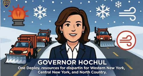 Hochul Warns New Yorkers on Thanksgiving Travel as Lake Effect Snow Bears Down on State