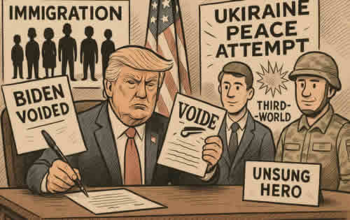 Trump Cancels Biden Autopen Orders, Pauses 3rd-World Immigration & Ukraine Peace Efforts Led by “Unsung Hero”