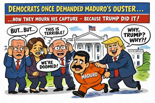 White House. Democrats Once Demanded Maduro’s Ouster. Now They Mourn His Capture — Because Trump Did It.