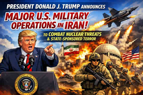 President Donald J. Trump Announces Major U.S. Military Operations in Iran to Combat Nuclear Threats and State-Sponsored Terror