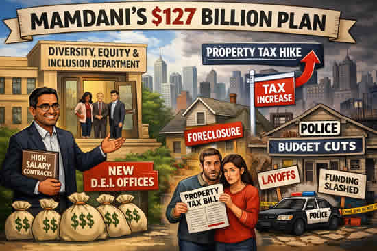 New York Mamdani 127B budhet plan caricature humor