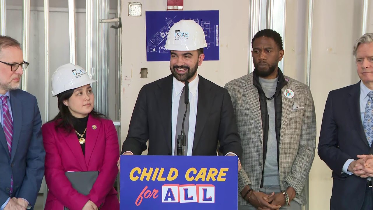 Mayor Zohran Mamdani Holds Press Conference to Make a Child Care Announcement (Video)