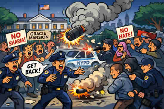 usa New York NEWS Trump March 8 2026 Anti-Islam protesters