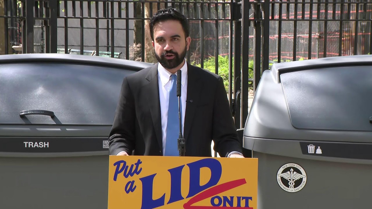 Mayor Mamdani Holds Press Conference to Make a Trash Containerization Announcement