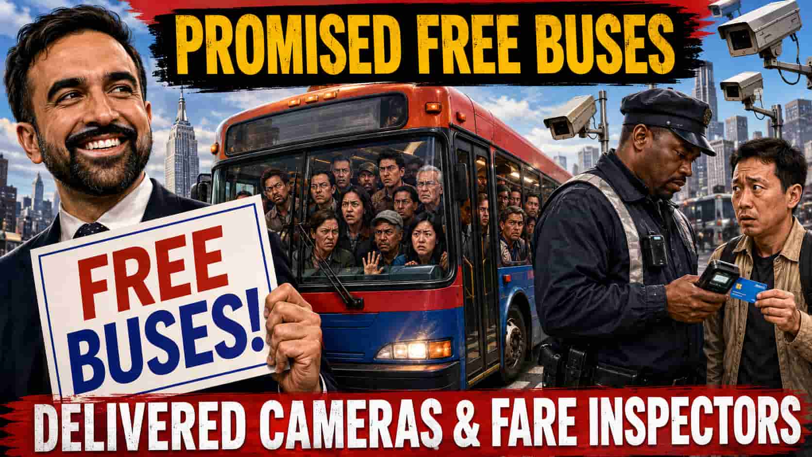 Mamdani Promised Free Buses. New Yorkers Got Fines and Taxpayer-Funded Fare Inspectors Instead