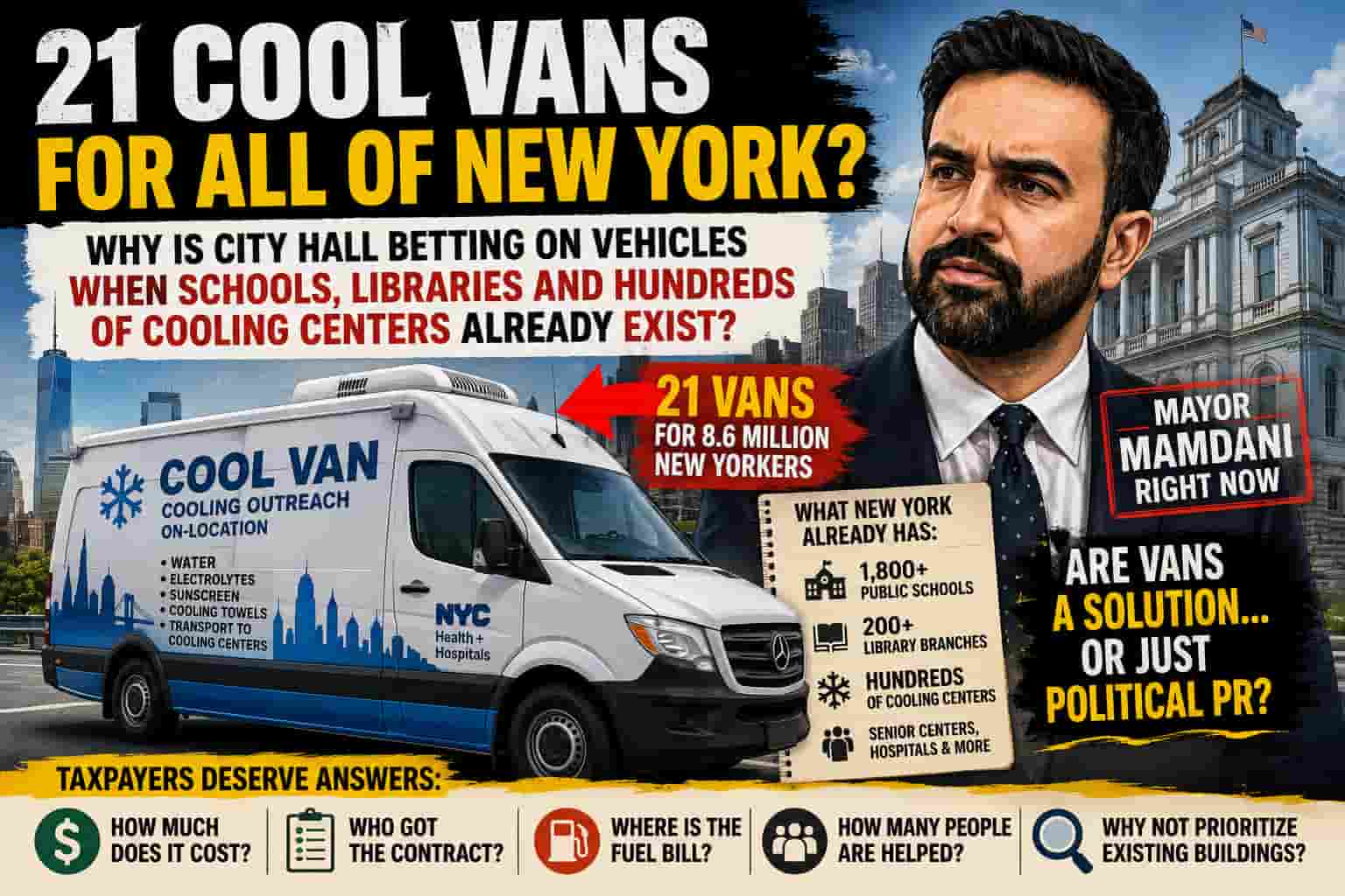 New York news Mamdani Cooling Stattions