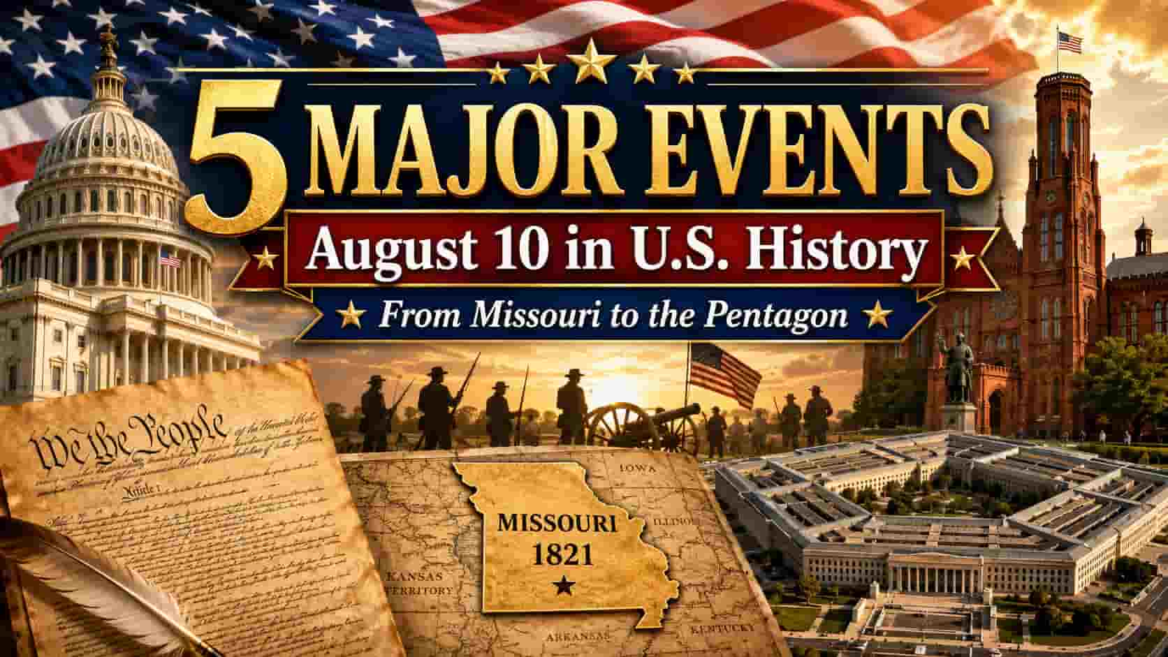 August 10 in American History: Five Events That Helped Shape the United States
