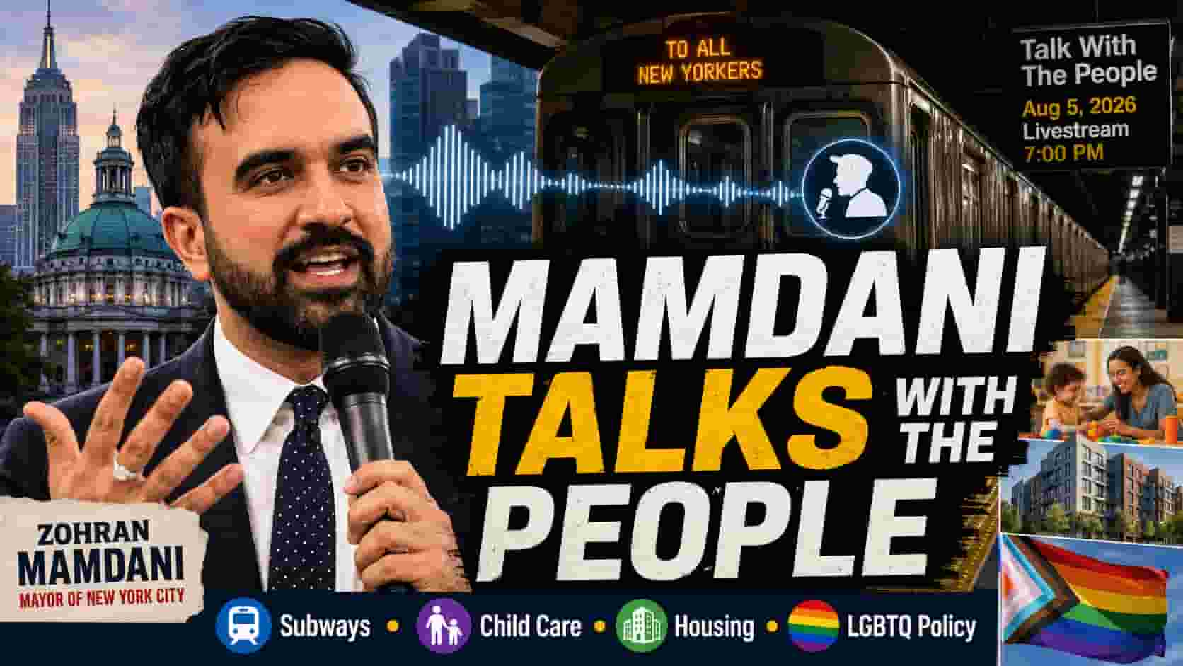 From Subway Nostalgia to City Hall Policy: Mamdani Uses “Talk With The People” to Promote 2-K, Housing and $15M Trans Care Plan