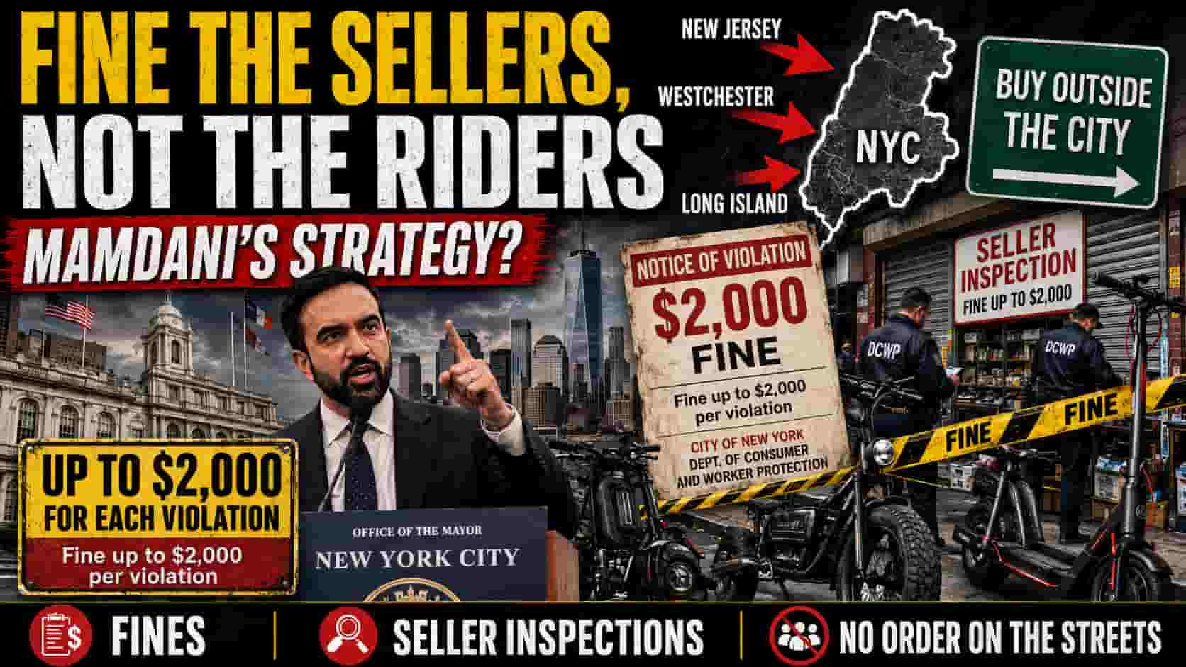 Fine the eBik Sellers, Not the Riders: Mamdani’s Street-Safety Strategy Targets Businesses While Disorder Remains