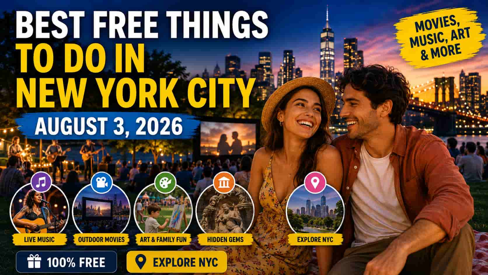 What to do in New York - New York Best Free events August 3 2026