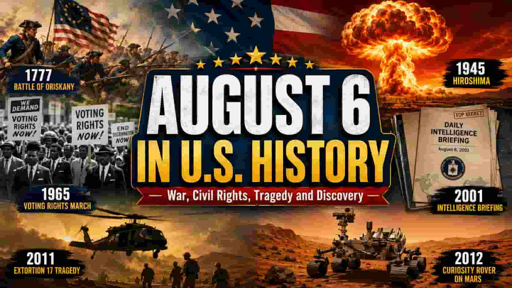 August 6 in U.S. History: Hiroshima’s Military Role, the Atomic Bombing, Voting Rights and Mars