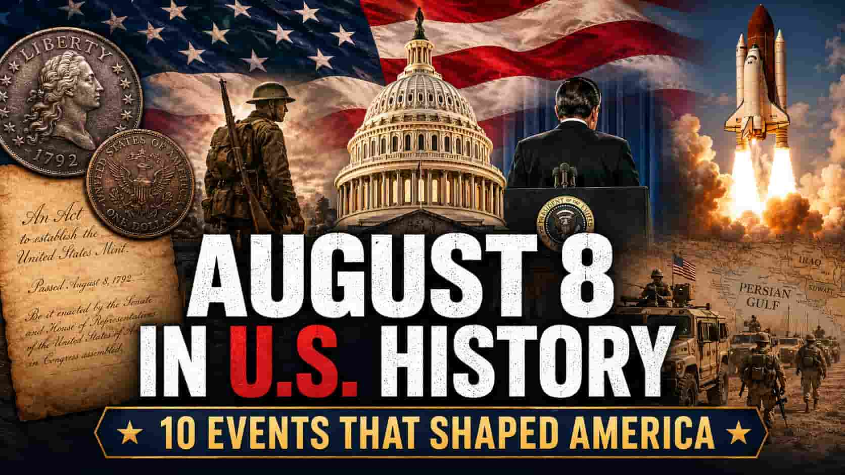 USA August 8 History Day 10 events