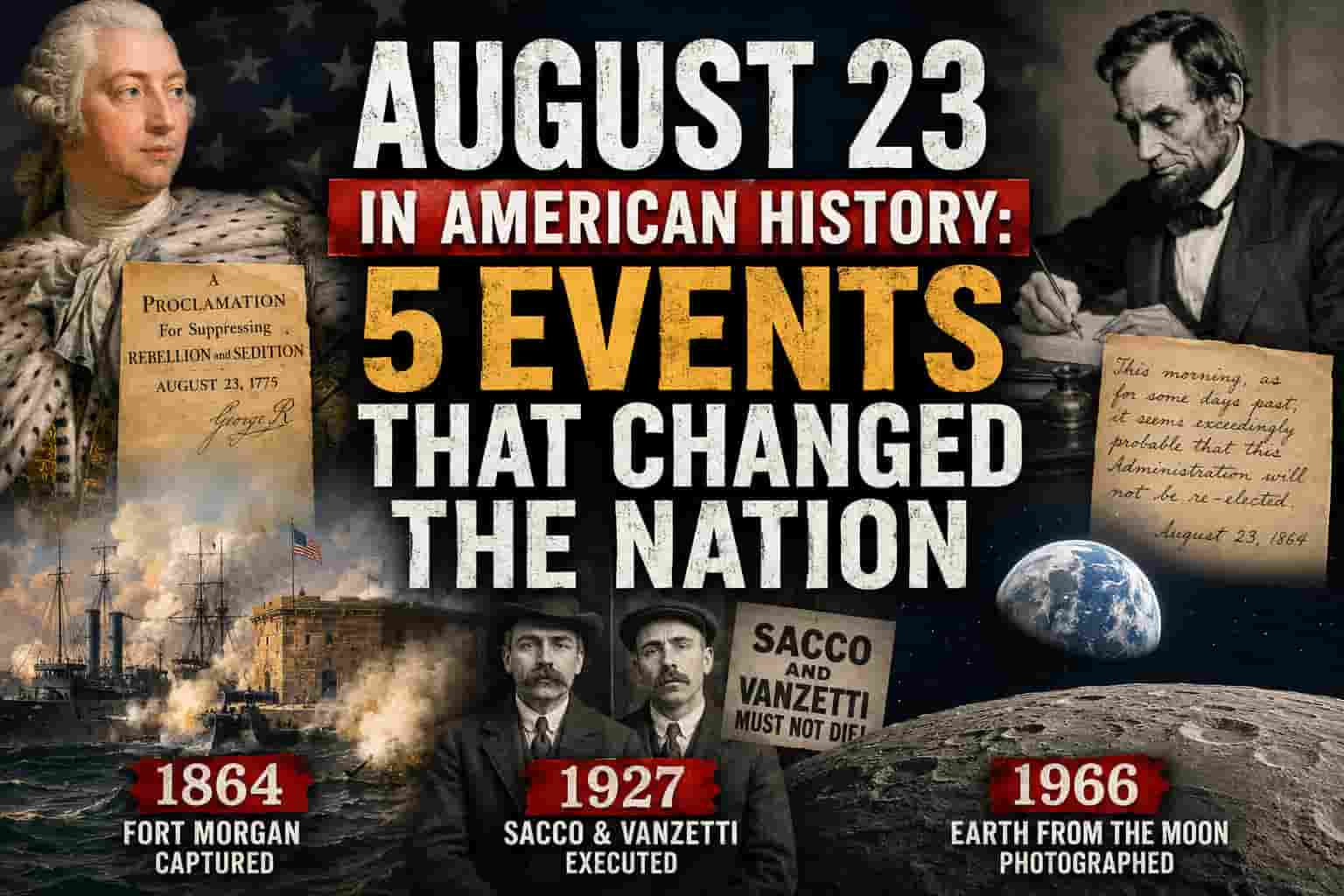 American History August 23: Five Pivotal Moments