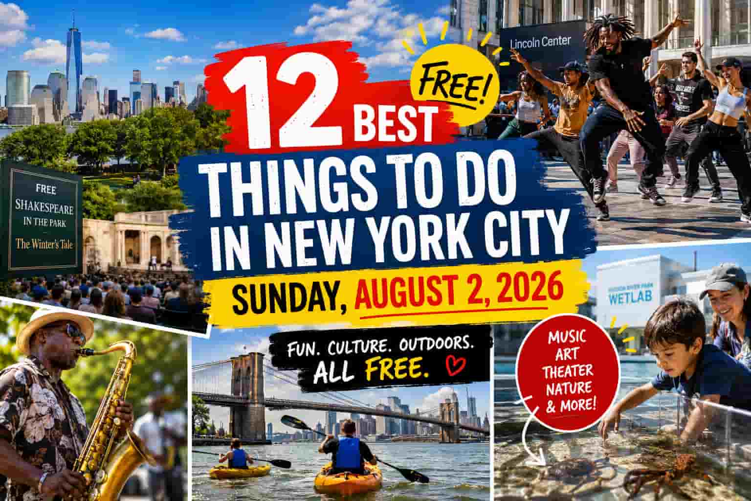 12 Best Free Things to Do in New York City on Sunday, August 2, 2026