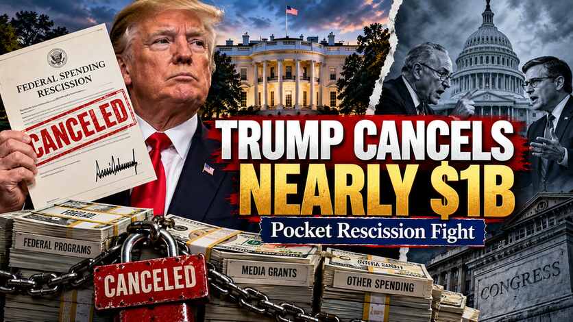 Trump Moves to Cancel Nearly $1 Billion in Federal Spending as “Pocket Rescission” Fight Intensifies