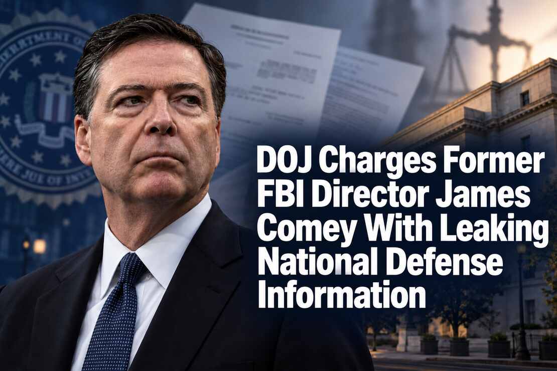 DOJ charge FBI director Jamed Comey crime news