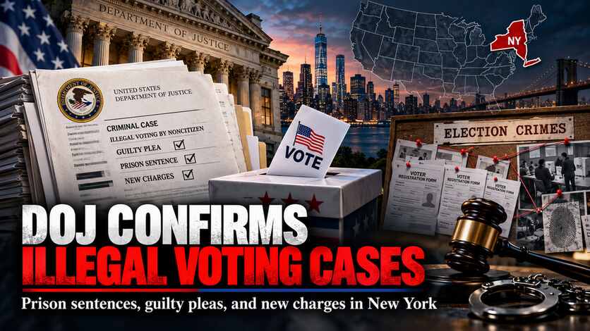 DOJ Confirms Illegal Voting by Noncitizens: Prison Sentences, Guilty Pleas and New Arrests in New York