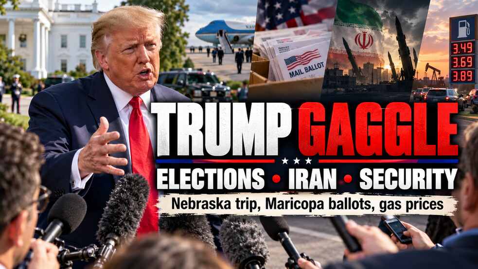 Trump Heads to Nebraska, Talks Elections, Russia, Iran, Canada and U.S. Security Threats in White House Gaggle