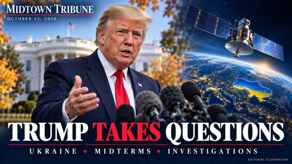 Trump Fields Questions on Ukraine, Campaign Ads and Investigations at White House.